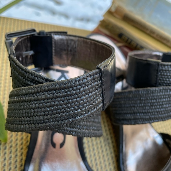 DKNYC Woven Ankle Strap Wedges - Picture 11 of 12